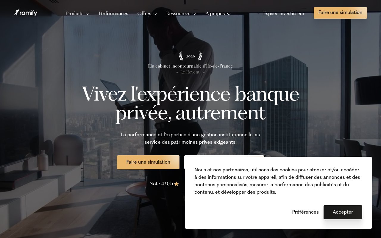 Apercu du site Ramify Retraite