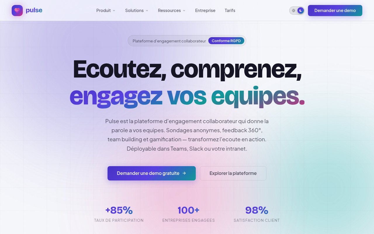 Apercu du site Pulse