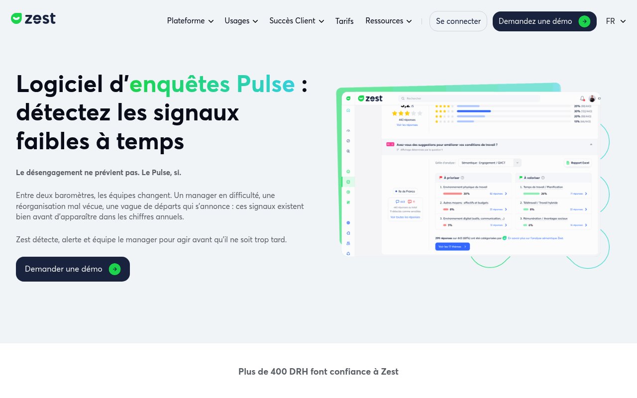 Apercu du site Zest – ZestMeUp