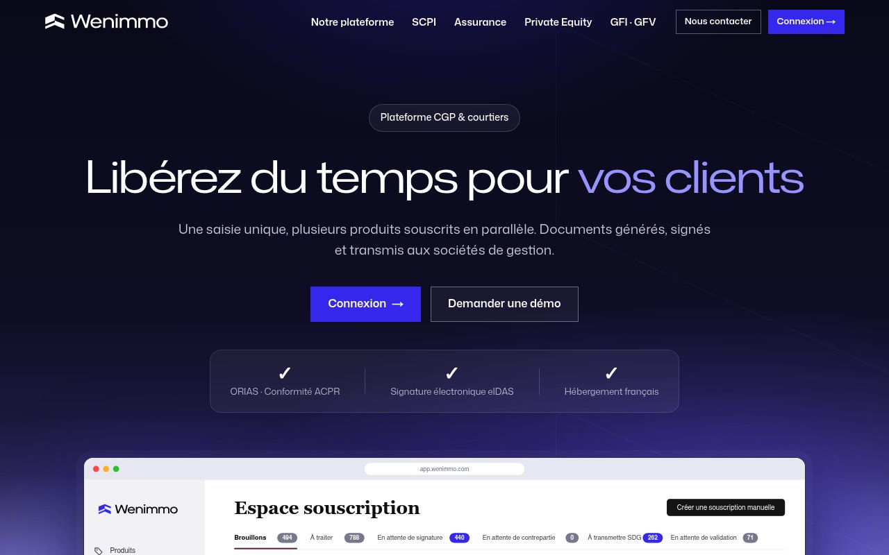 Aperçu du site Wenimmo