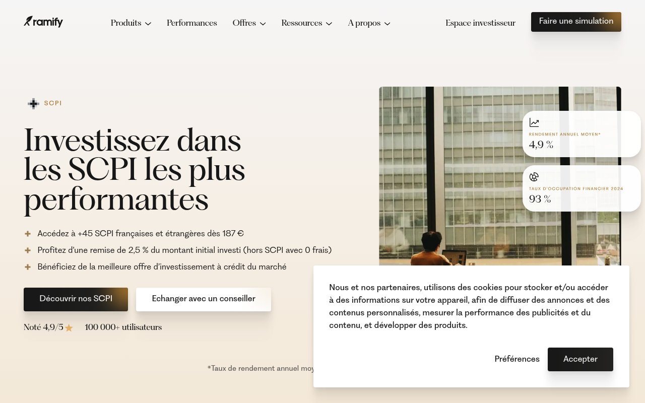 Aperçu du site Ramify