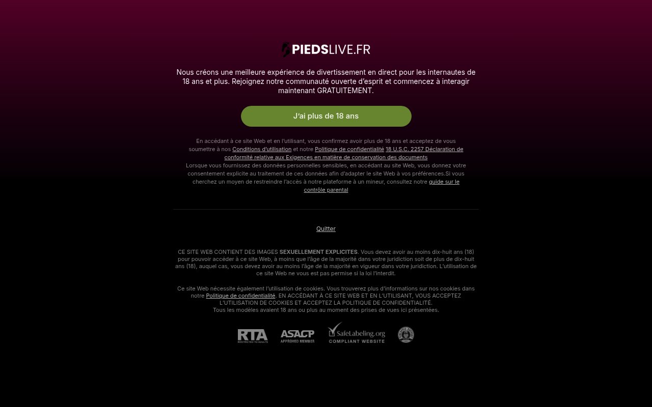 Apercu du site Piedslive