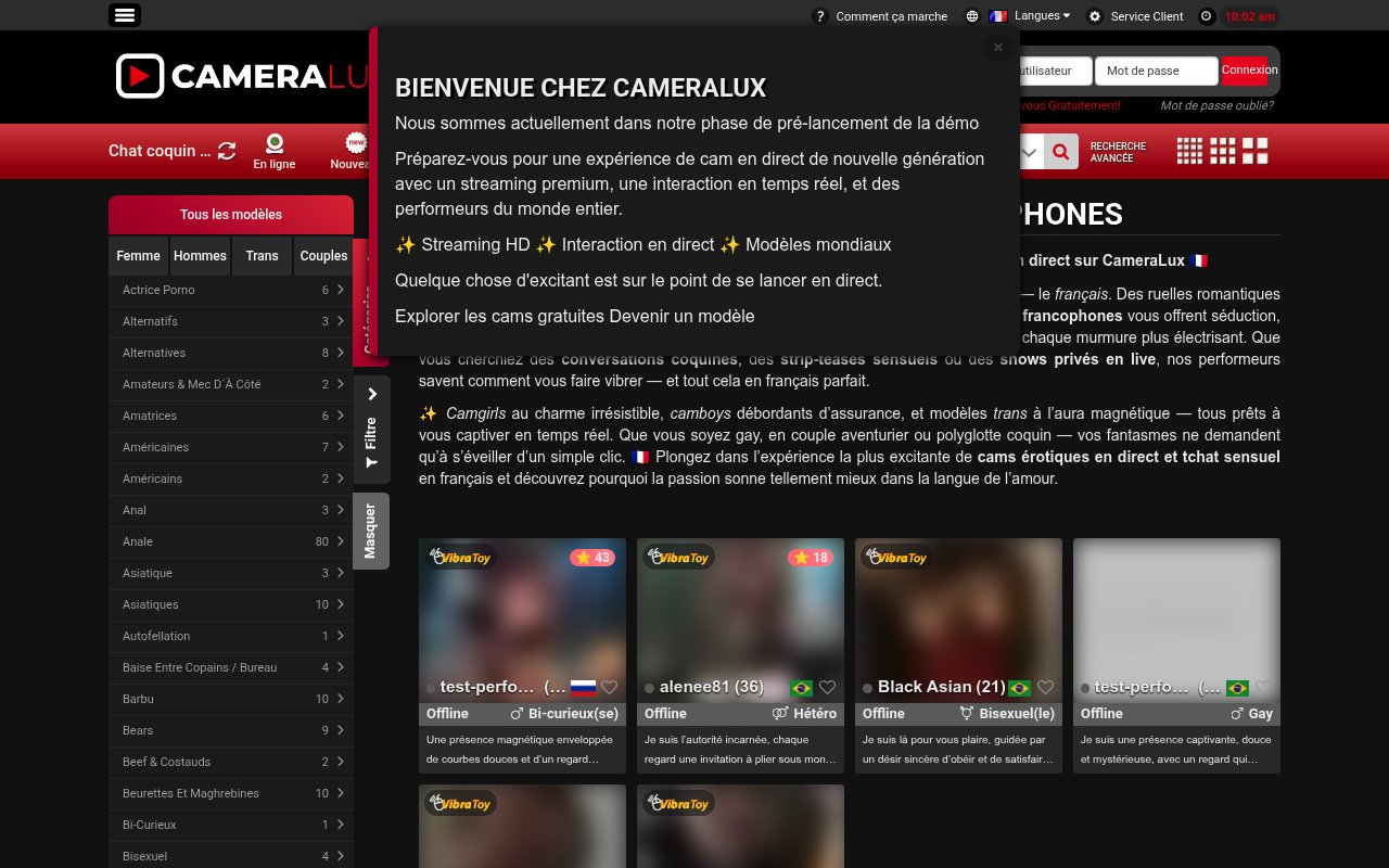 Apercu du site CameraLux