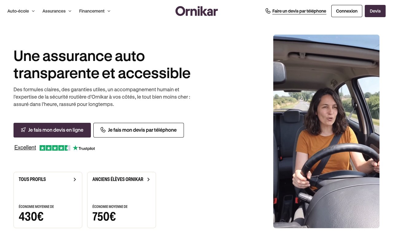 Apercu du site Ornikar