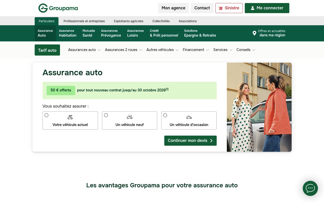 Apercu du site Groupama