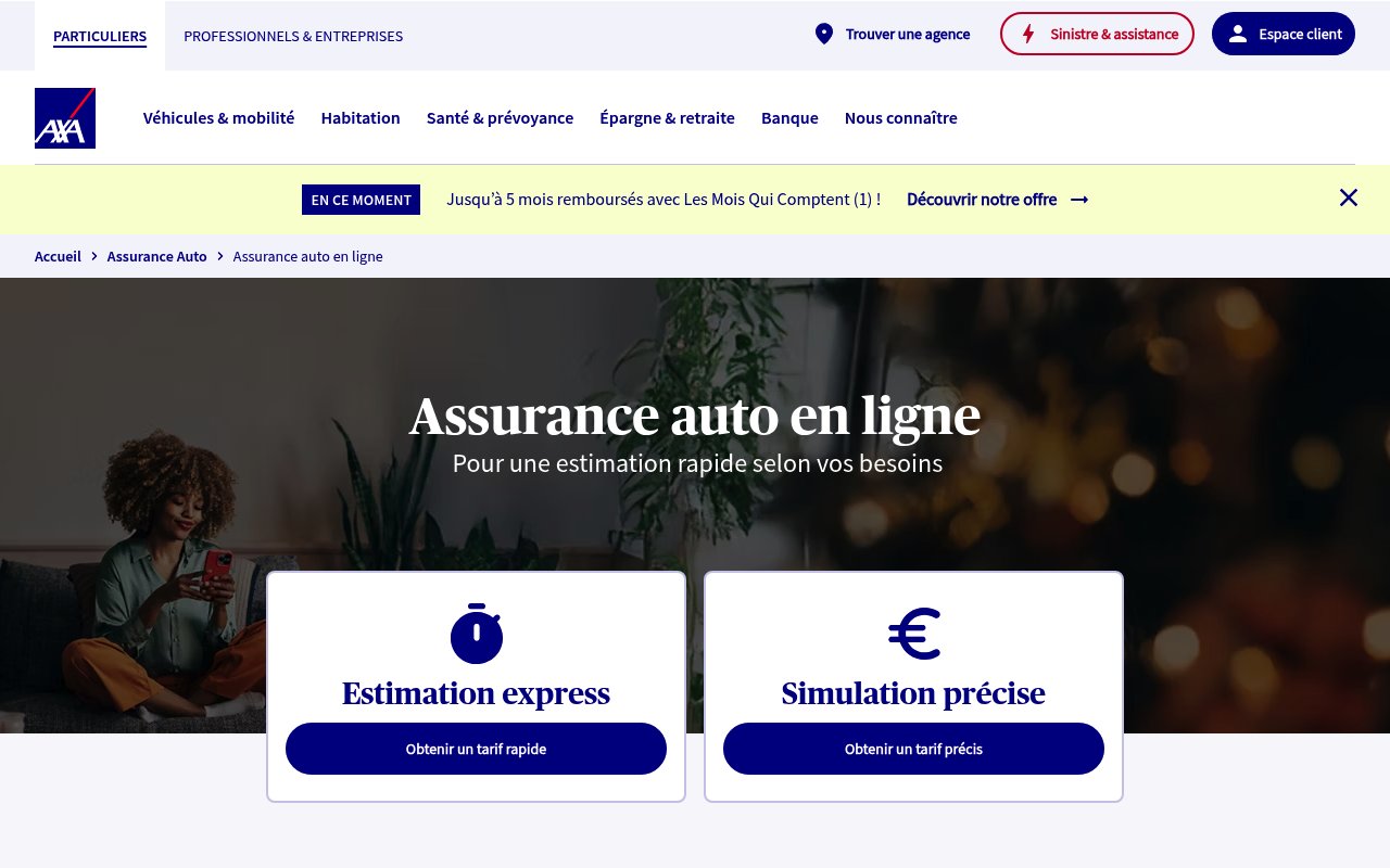 Apercu du site AXA