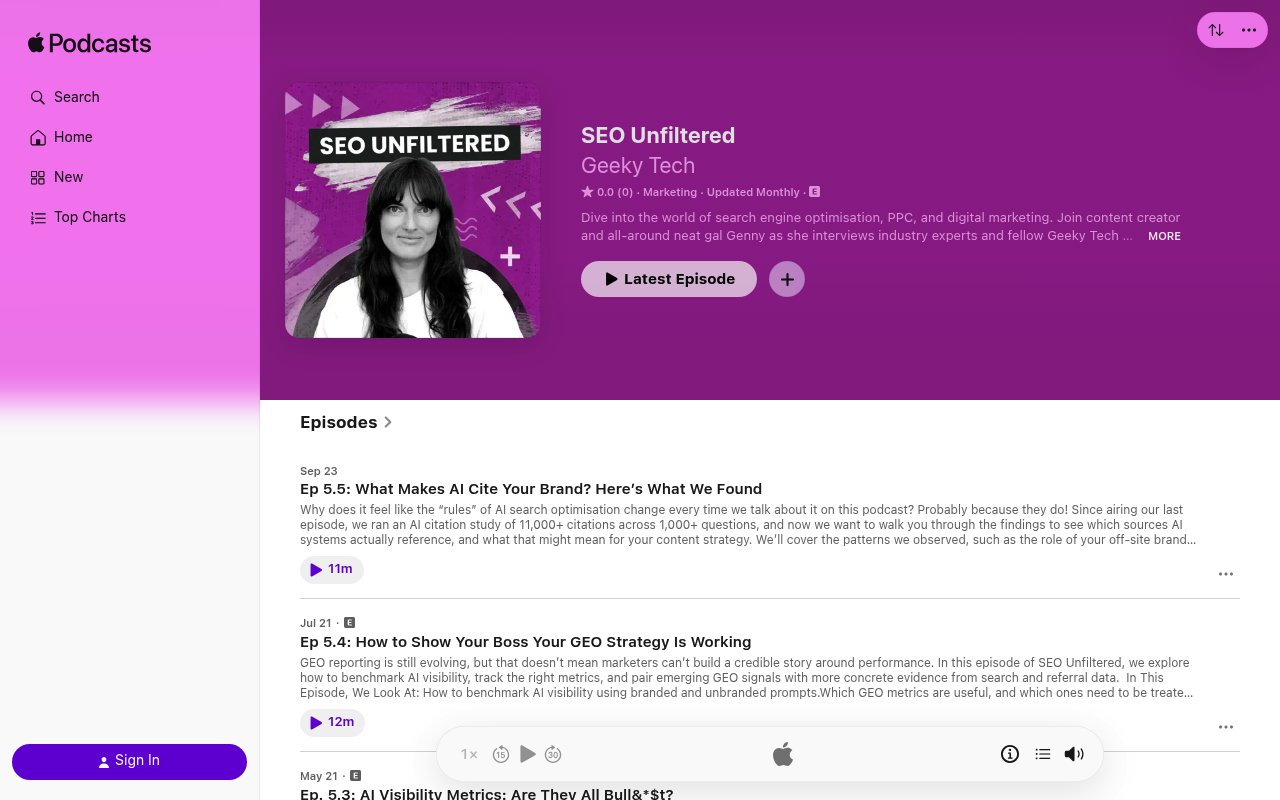 Aperçu du site SEO Unfiltered