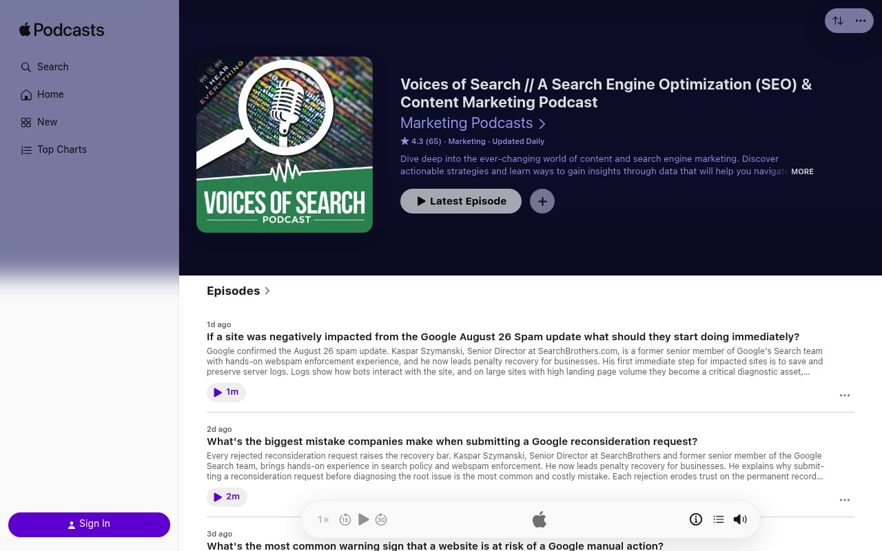 Aperçu du site Voices of Search: A Search Engine Optimization (SEO) & Co...