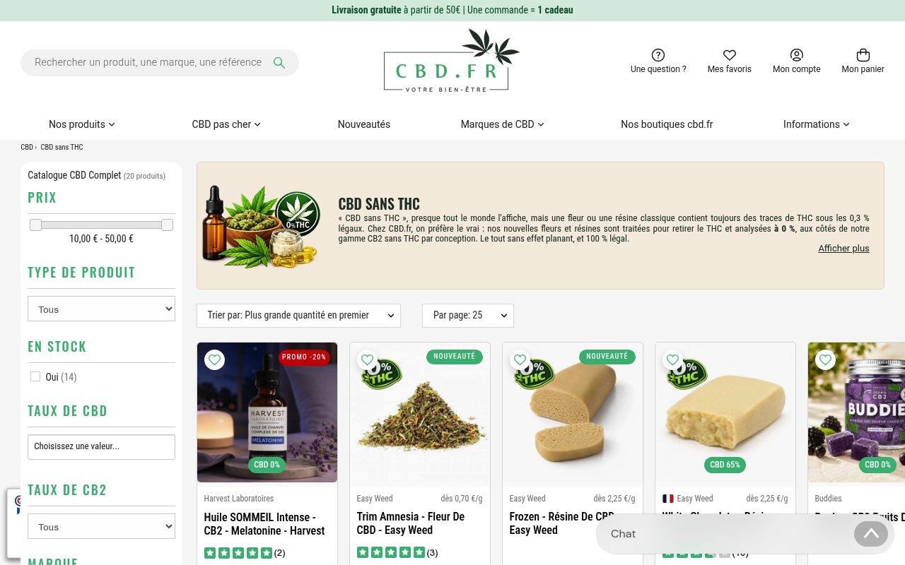 Aperçu du site CBD.fr