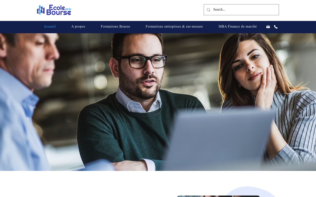 Apercu du site École de la Bourse