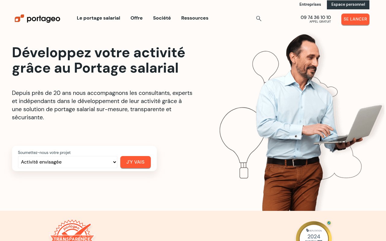 Apercu du site Portageo