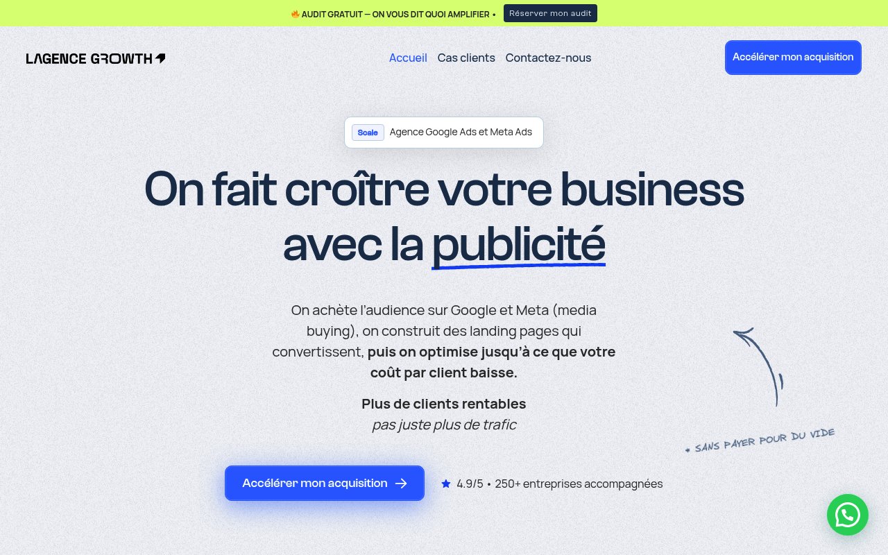 Apercu du site L’AGENCE GROWTH