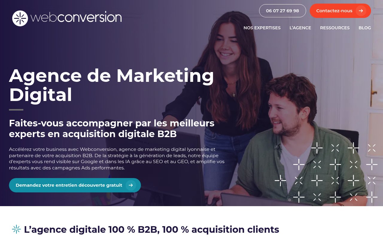 Apercu du site Webconversion