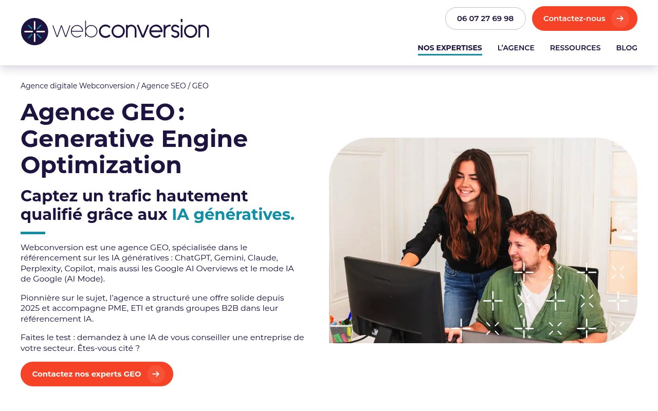 Apercu du site Webconversion