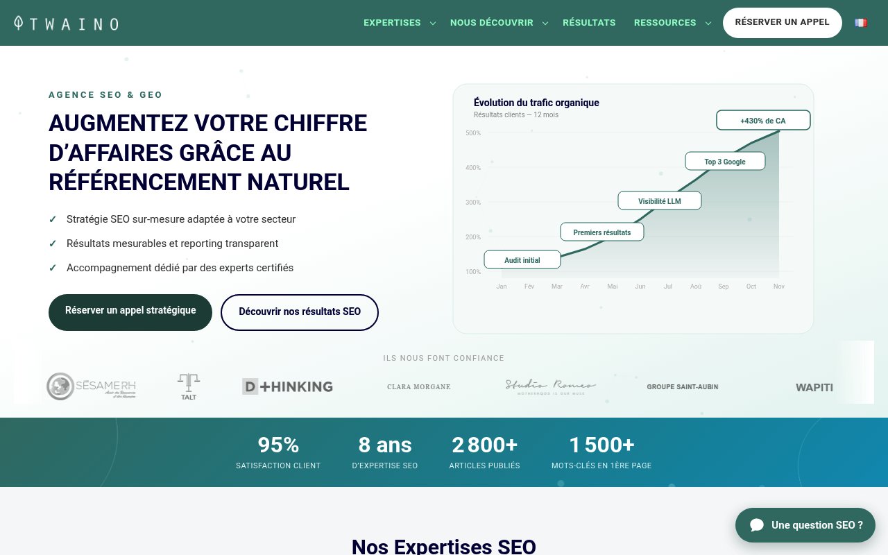 Apercu du site Twaino