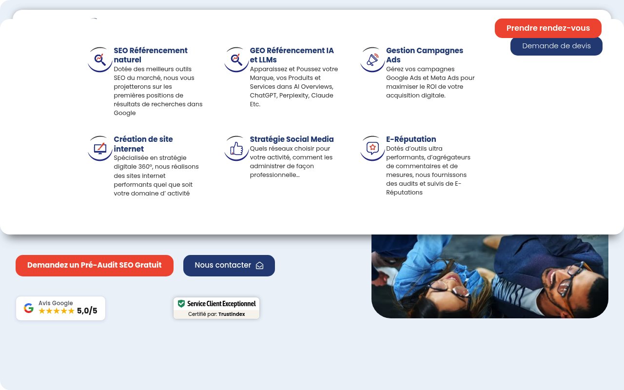 Apercu du site Optimize 360