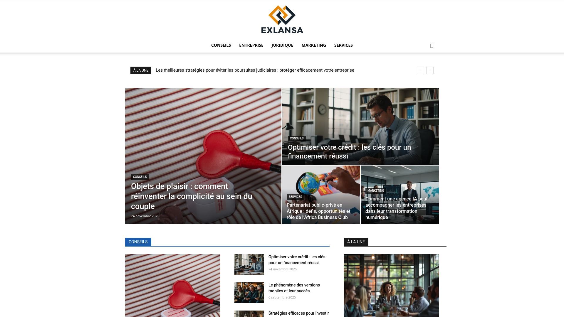 Aperçu de exlansa.com