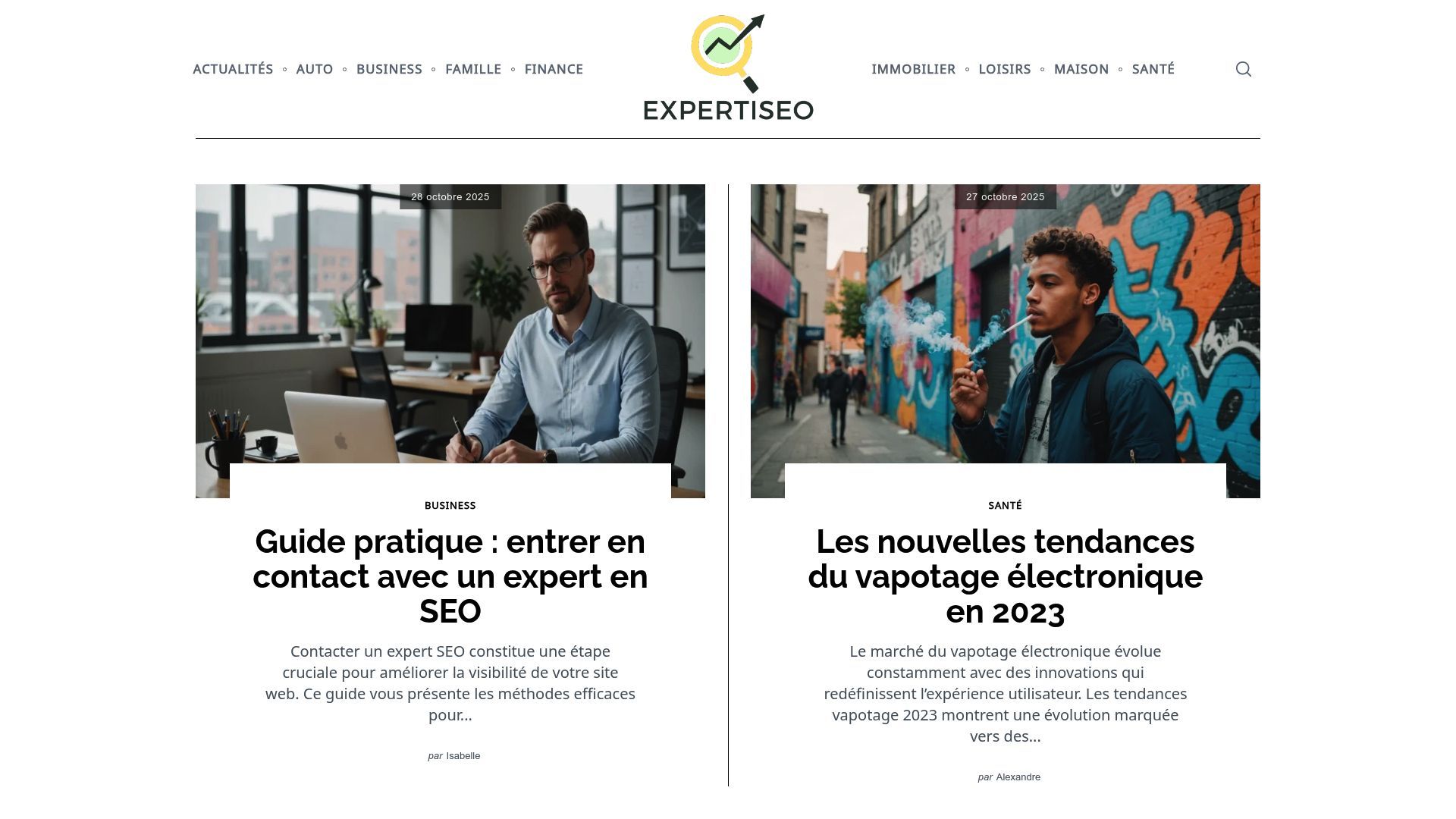 Aperçu de expertiseo.fr