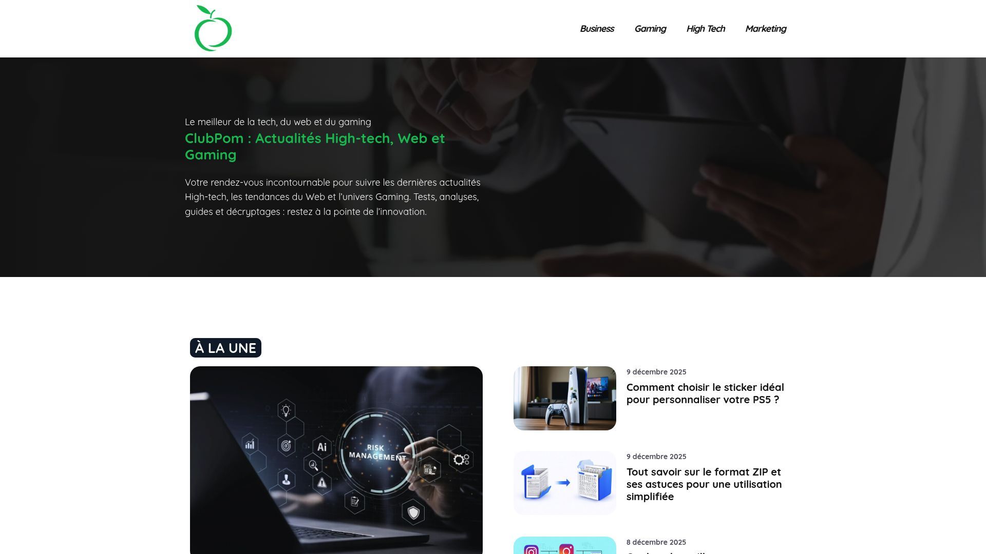 Aperçu de clubpom.fr