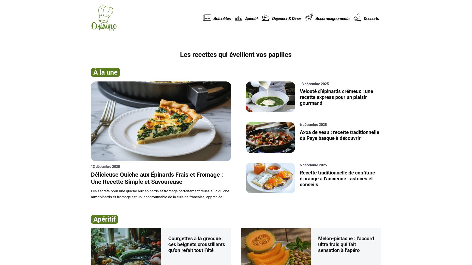 Aperçu de cuisine-actu.fr