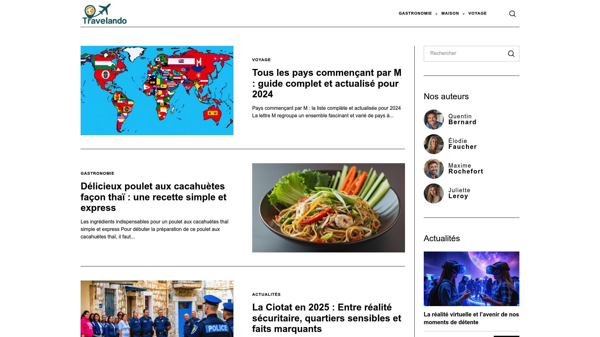 Aperçu de travelando.fr