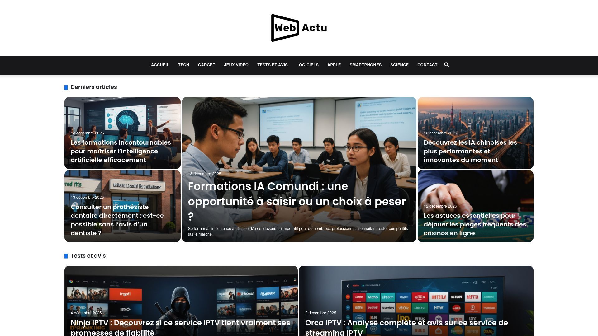 Aperçu de web-actu.fr