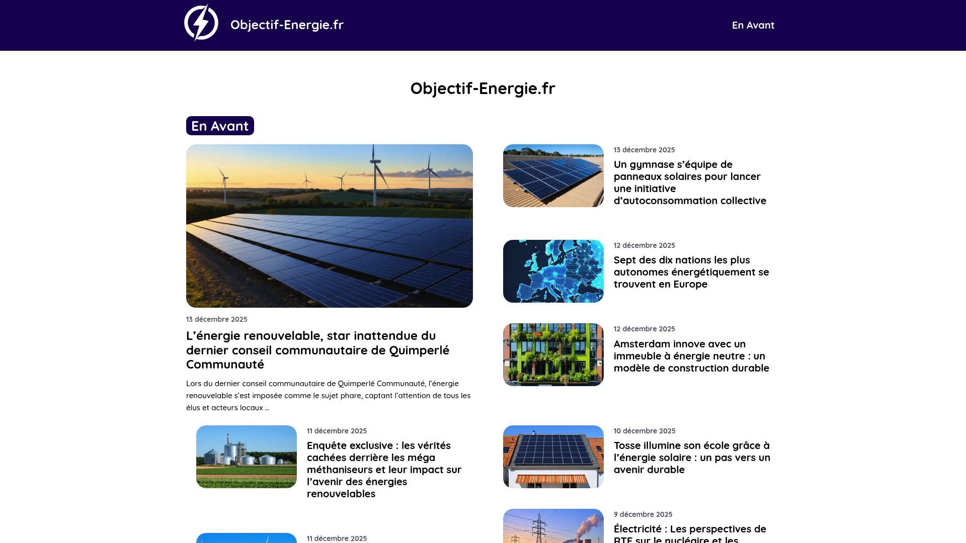 Aperçu de objectif-energie.fr
