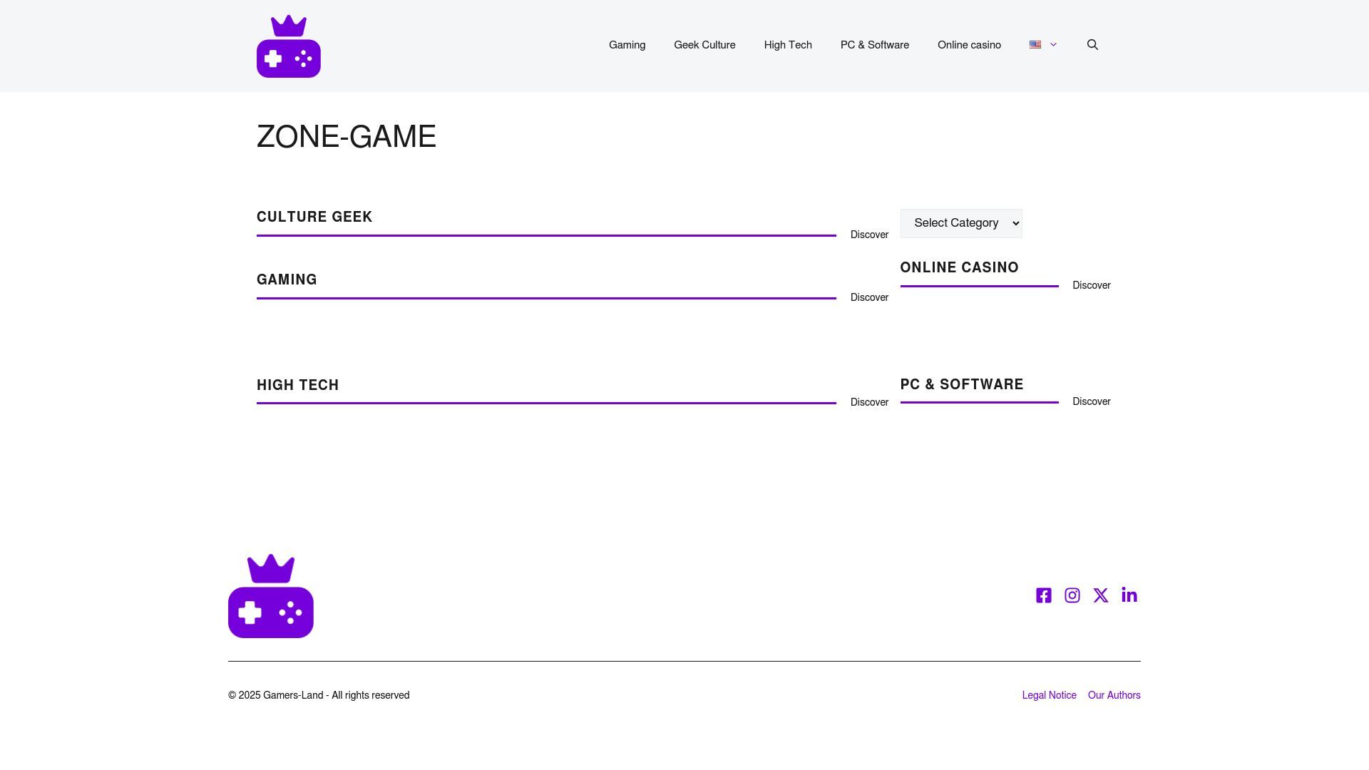 Aperçu de gamers-land.com