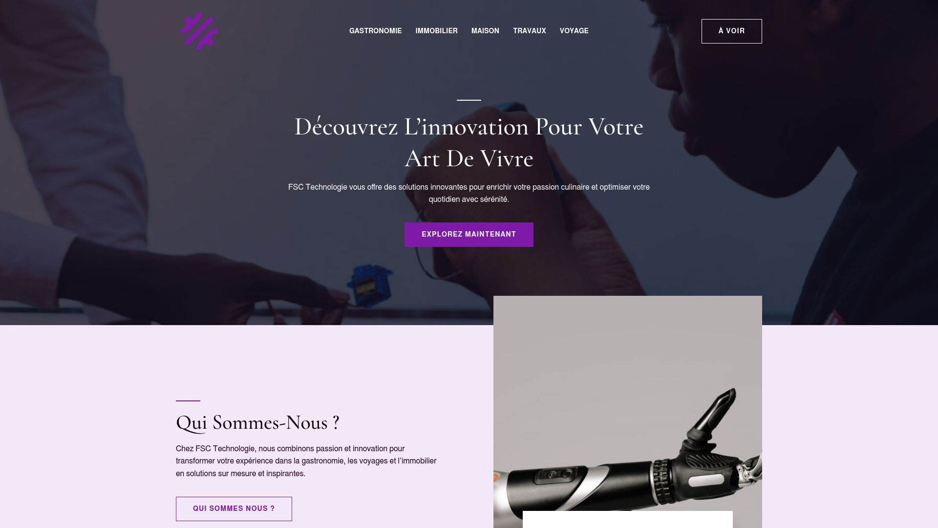 Screenshot of fsc-technologie.fr