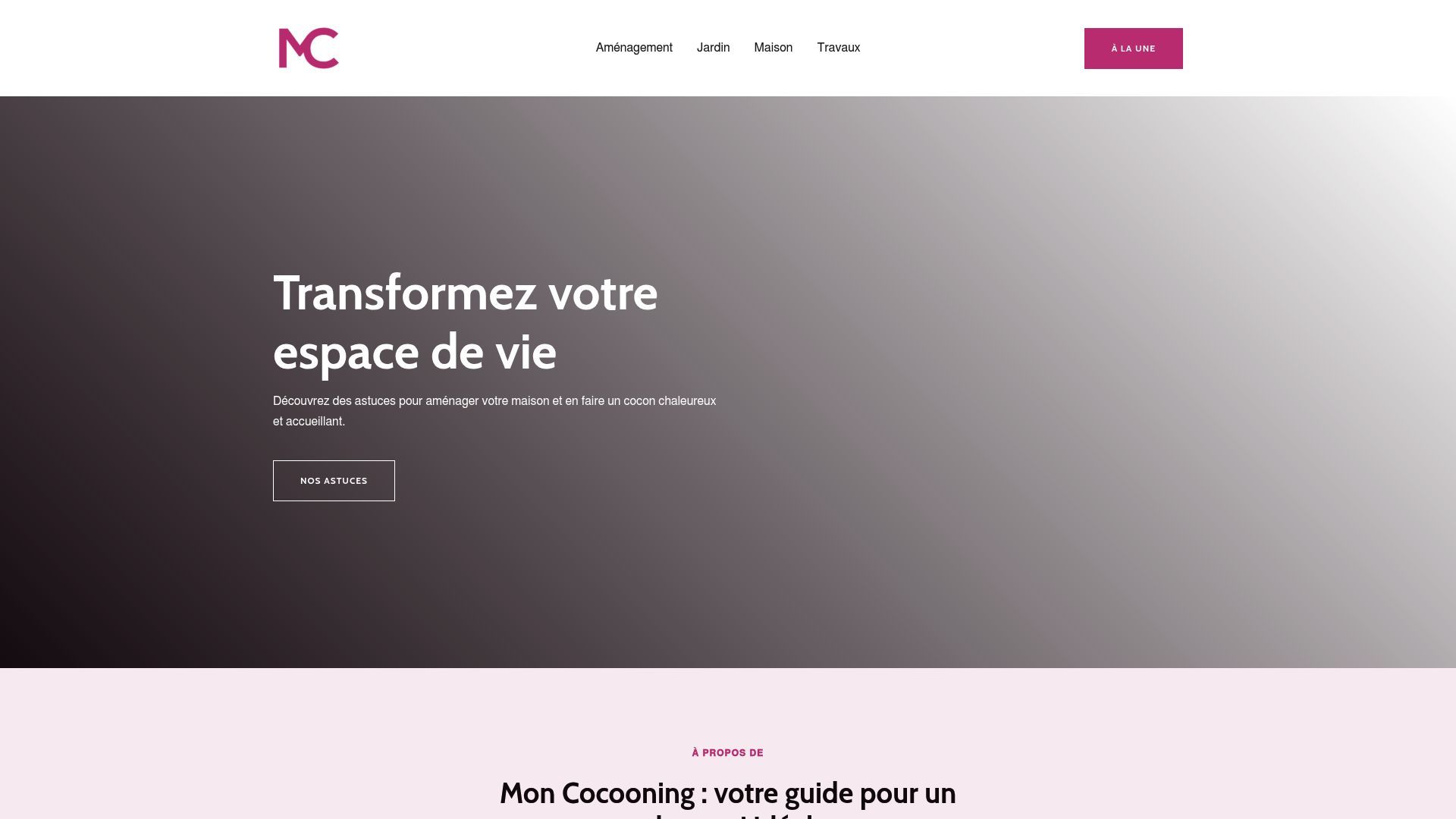 Preview of mon-cocooning.fr