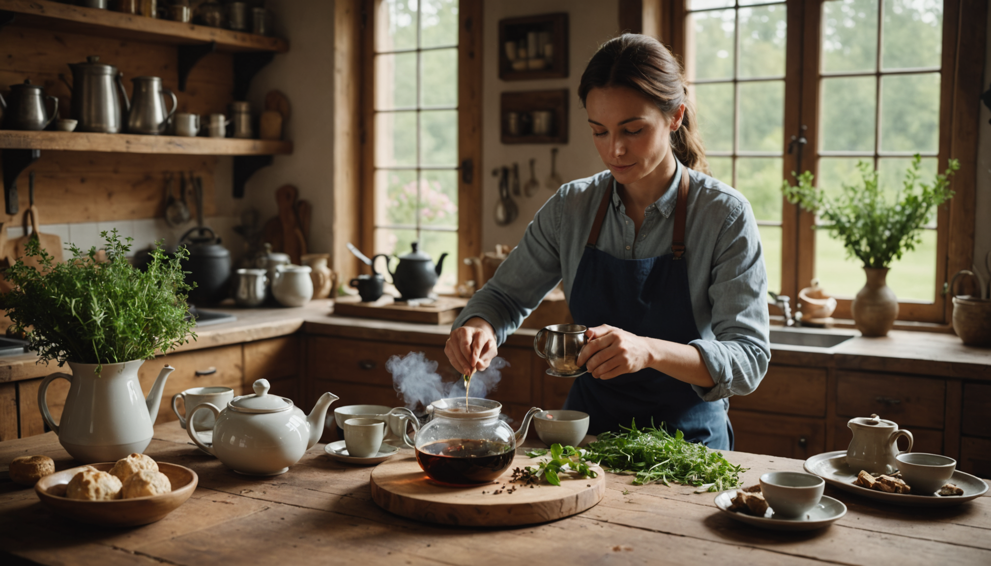 Illustration : outre l'eau pure, vous pouvez intégrer des tisanes, — équilibre et silhouette : l'art de bien vivre au quotidien
