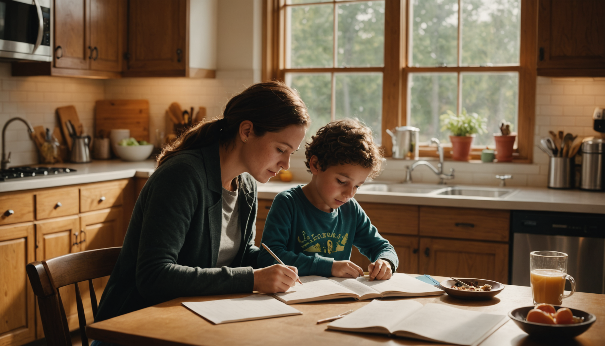 l'art de naviguer dans les défis de la parentalité moderne — ant les repas ou les devoirs transmet un