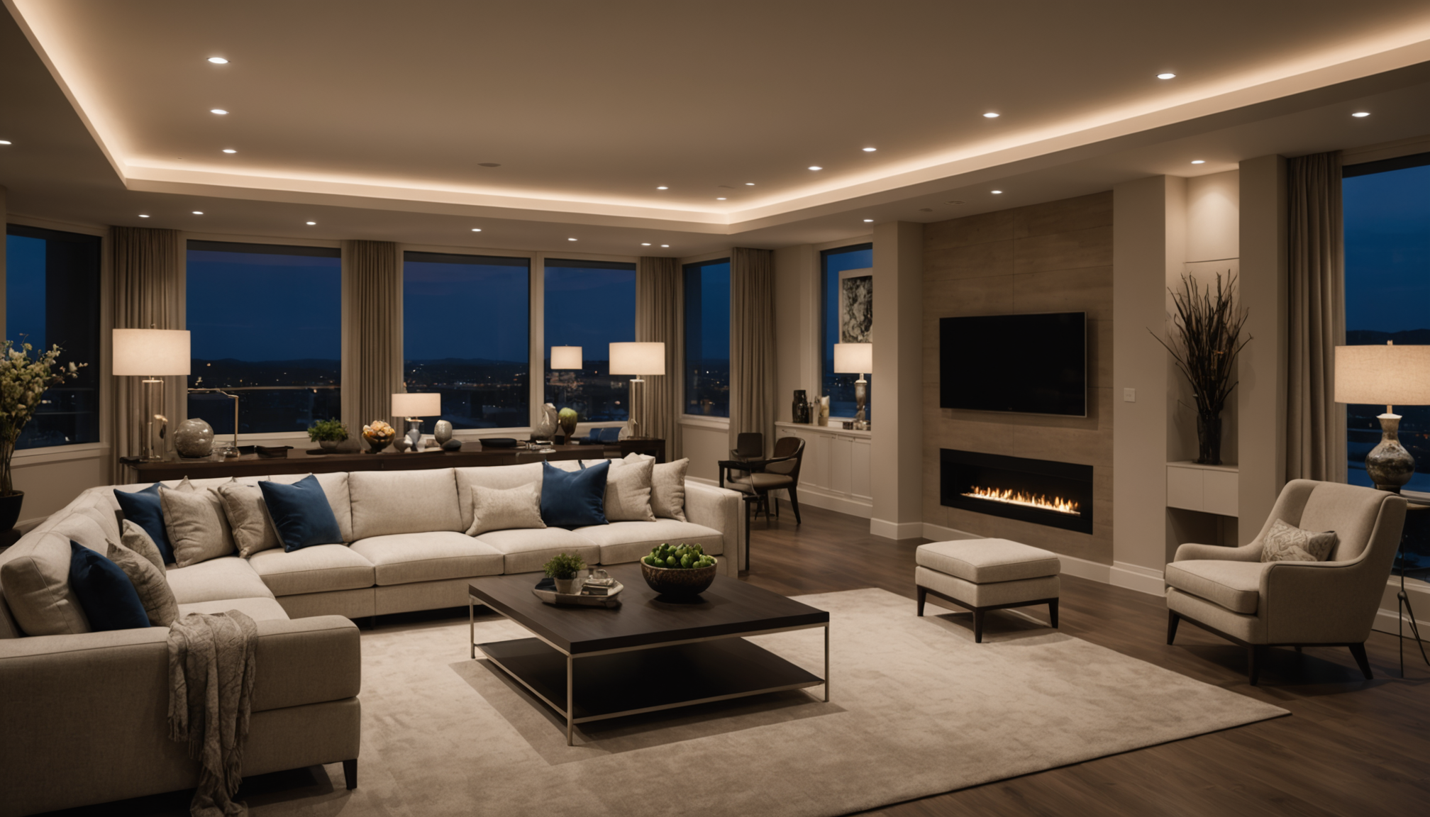 optimisez votre espace pour un confort de vie idéal — eur décorative 100-200 lumens/zone indirect (bandeaux led) atmosphère