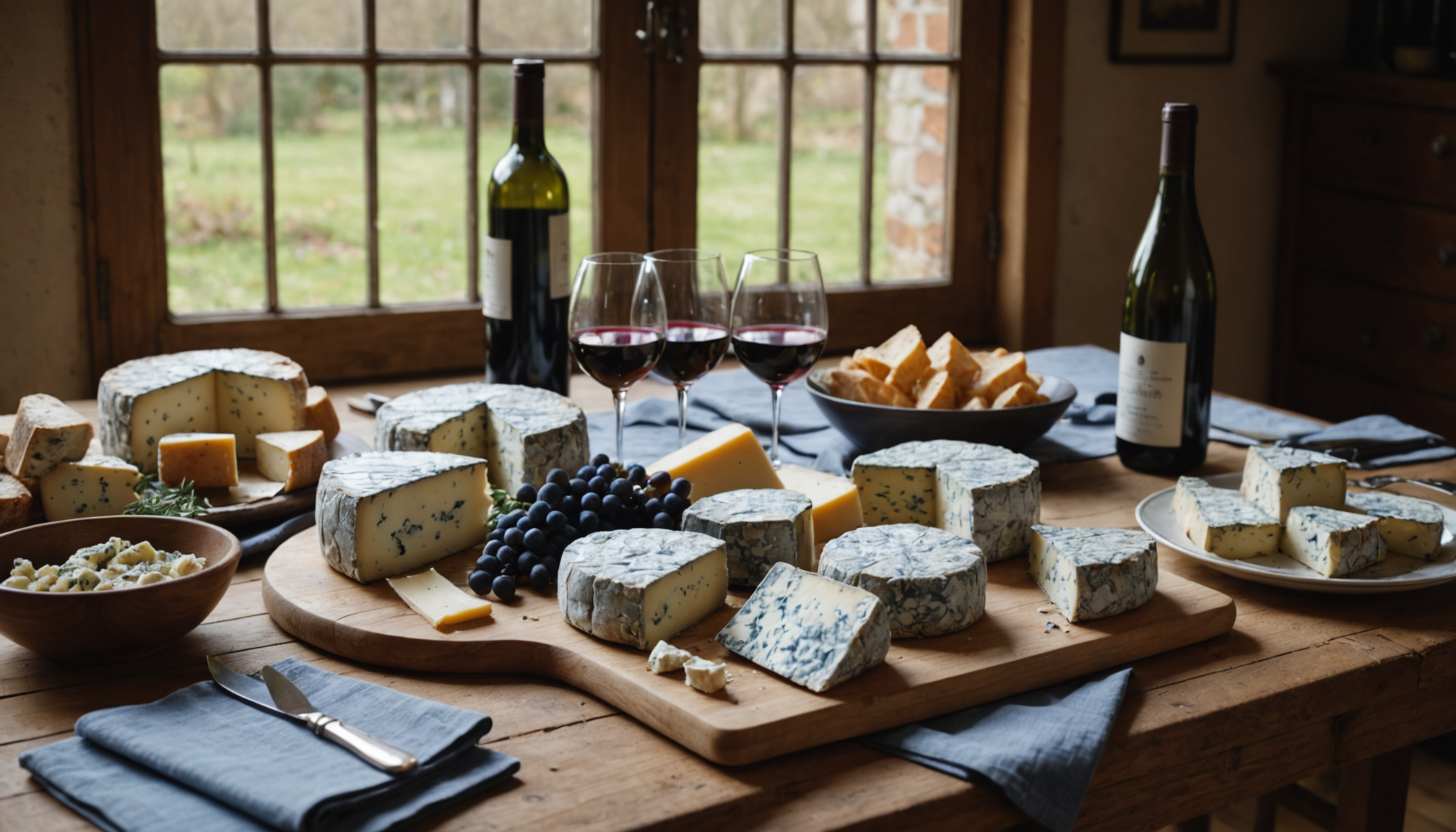 Illustration : roquefort, bleu d'auvergne, fourme d'ambert : ces fromages — accords fromages vins : les combinaisons qui réveillent vos papilles