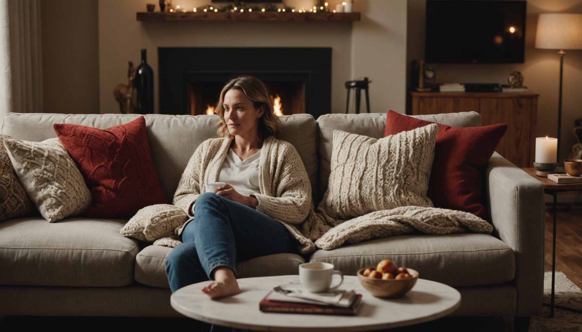 Illustration : les textures douces contribuent au confort : coussins — 7 astuces pour améliorer votre bien-être quotidien