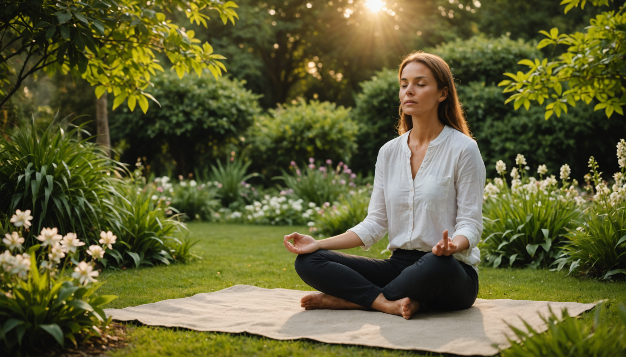 Illustration : les techniques de respiration consciente représentent des outils — équilibre et sérénité : vers un bien-être durable