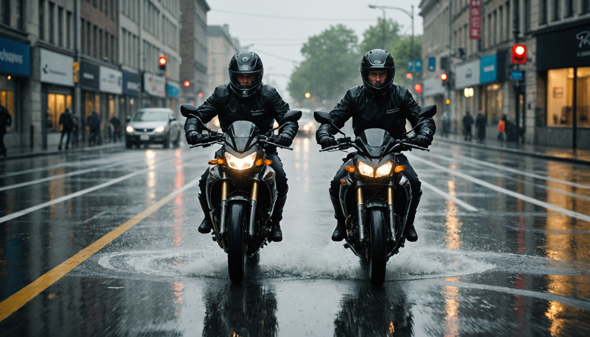 Illustration : les marquages au sol, passages piétons, plaques d'égout — moto urbaine : guide complet pour rouler sécurisé et confortable en ville