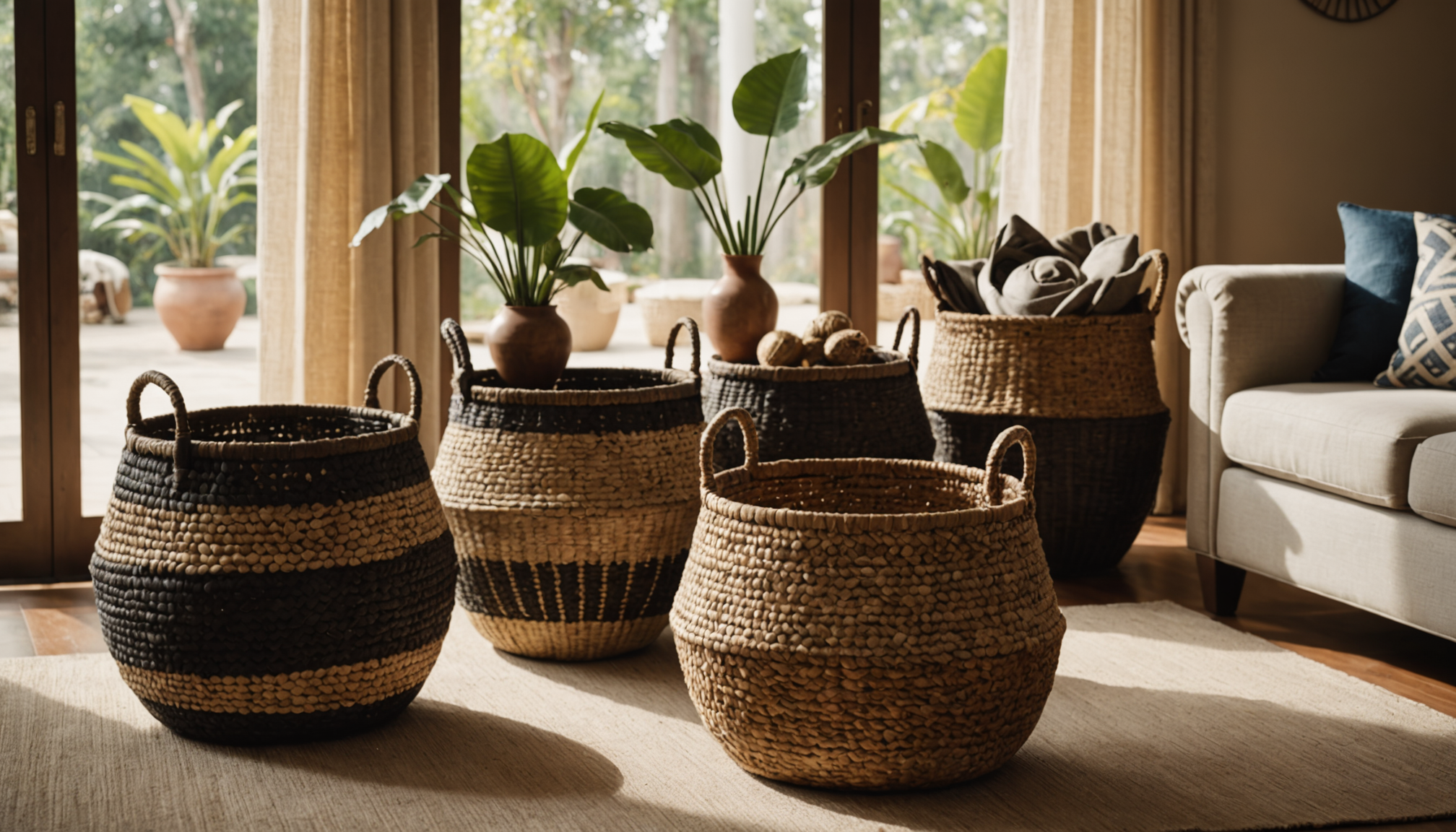 10 idées déco pour voyager sans quitter sa maison — les panières tressées venues d'afrique ou d'asie du