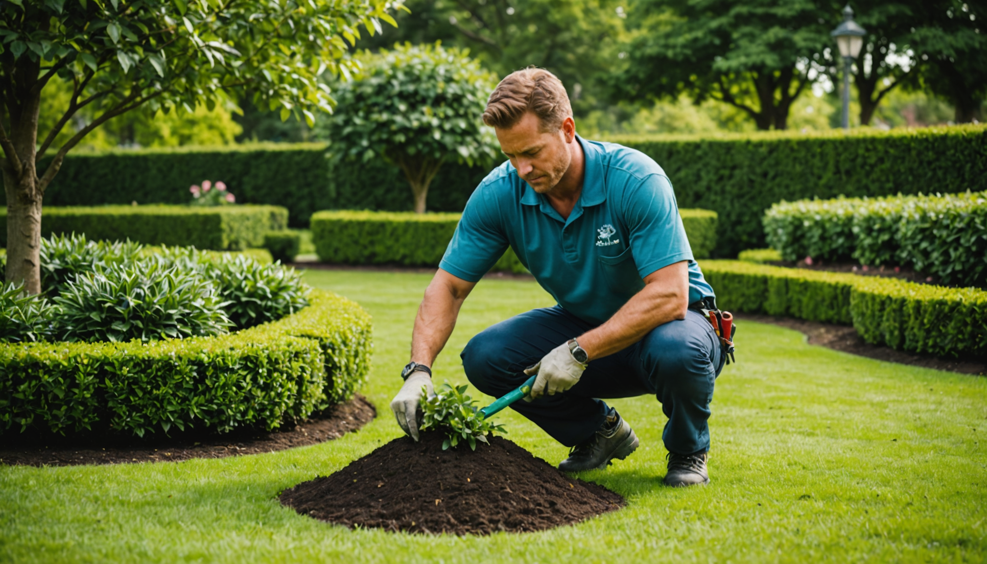 Illustration : la garantie décennale couvre les travaux de plantation — plantation, engazonnement, élagage :les services clés d’un paysagiste