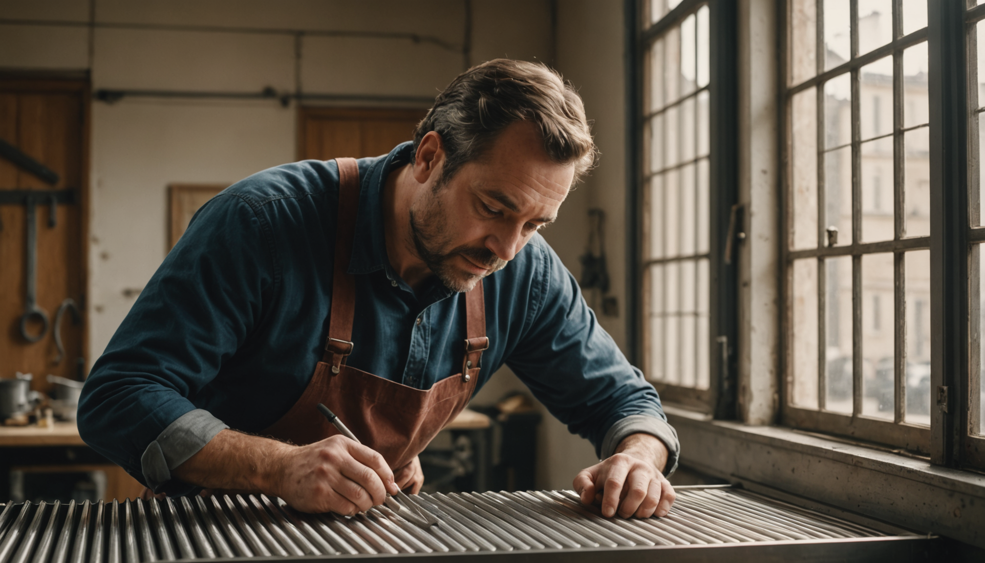 avantages de faire appel à un fabricant parisien pour vos rideaux métalliques sur mesure — pour un modèle panaché, combinant lames pleines en