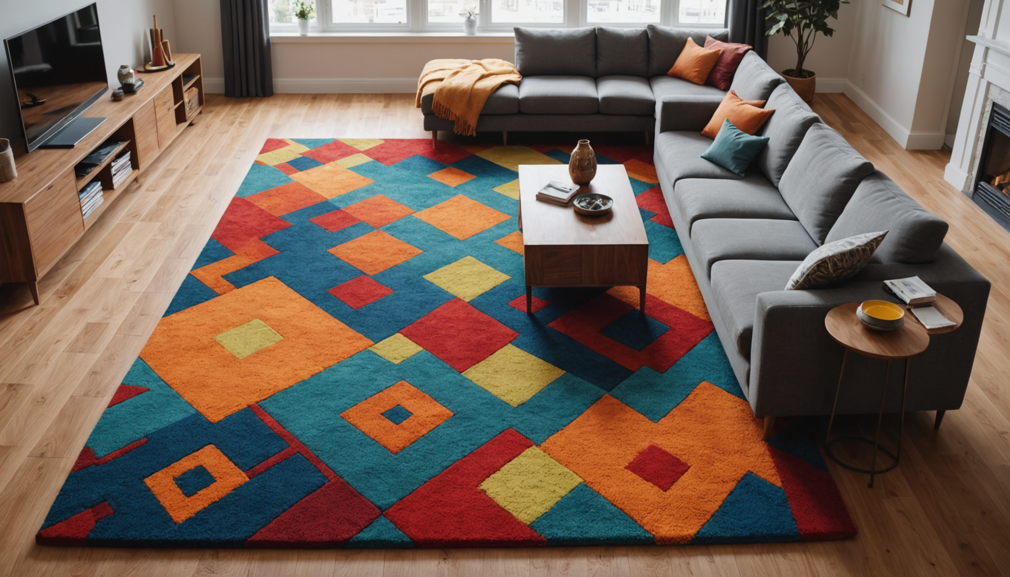 Illustration : l'utilisation d'un sous-tapis antidérapant s'avère encore plus indispensable — tapis forme originale - 50+ designs uniques & contemporains