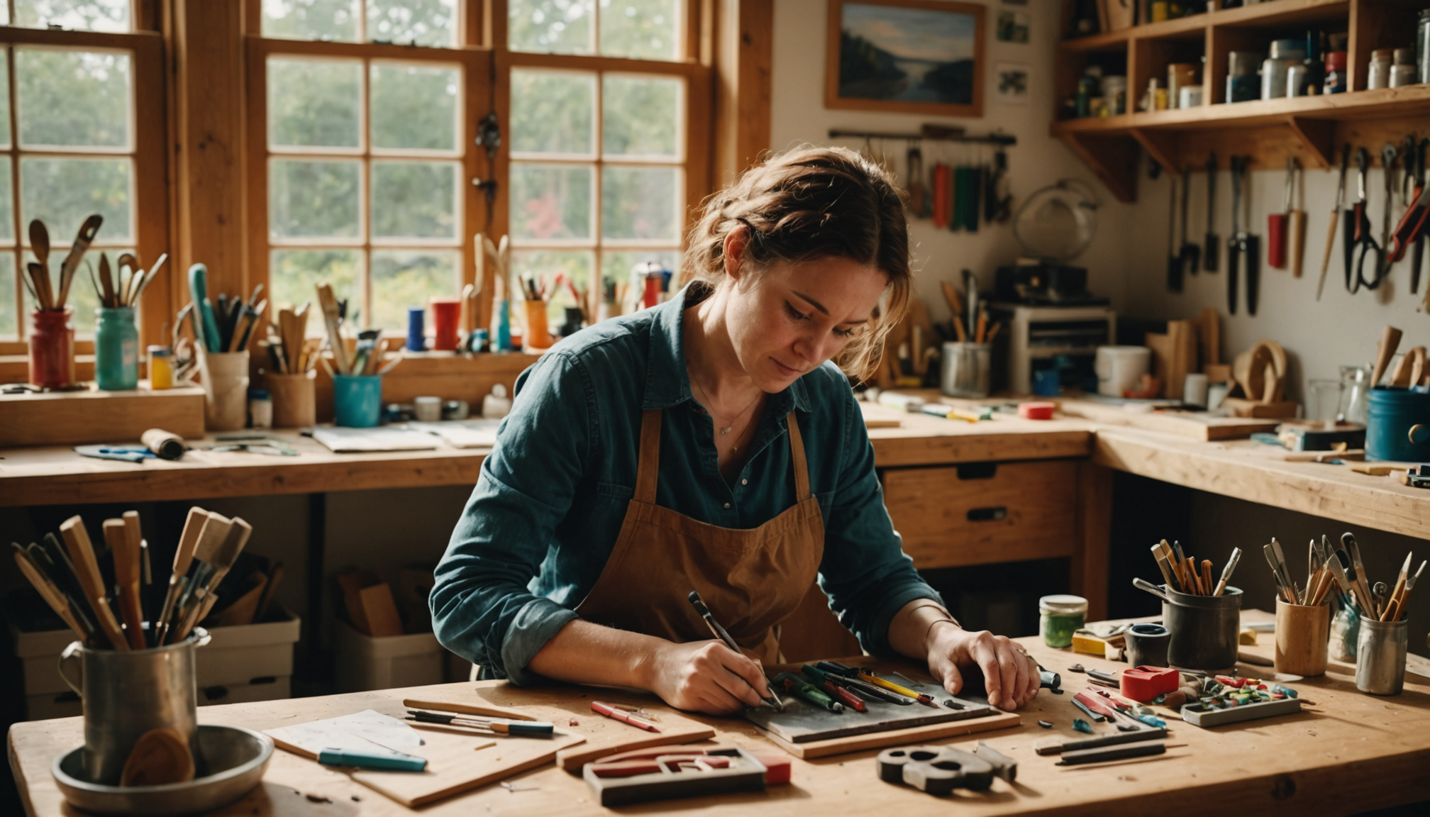 Illustration : « créer de ses mains apaise l'esprit et — créez des merveilles chez vous avec le bricolage créatif