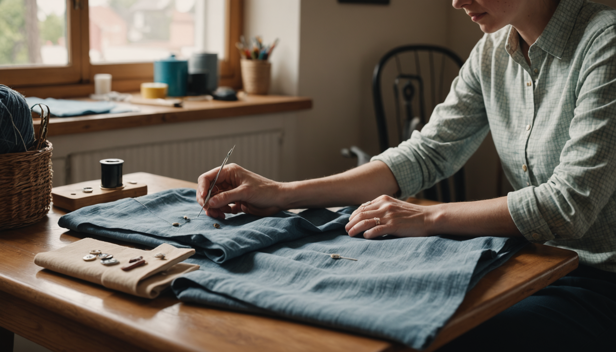Illustration : un bouton qui manque, une couture qui lâche, — élégance et simplicité : réinventer votre style quotidien
