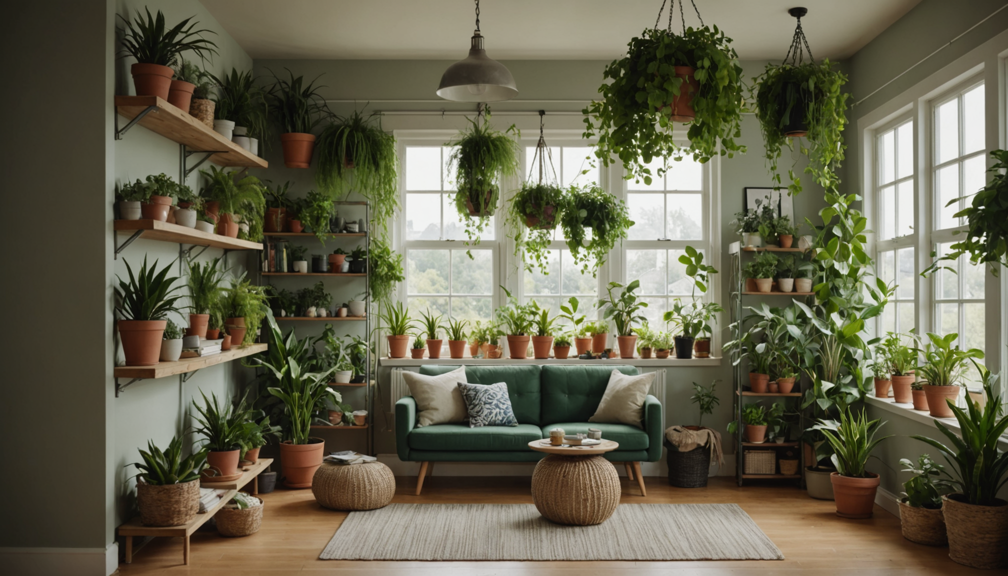 Illustration : variez les hauteurs et les contenants : plantes — optimisez votre espace de vie pour un confort ultime