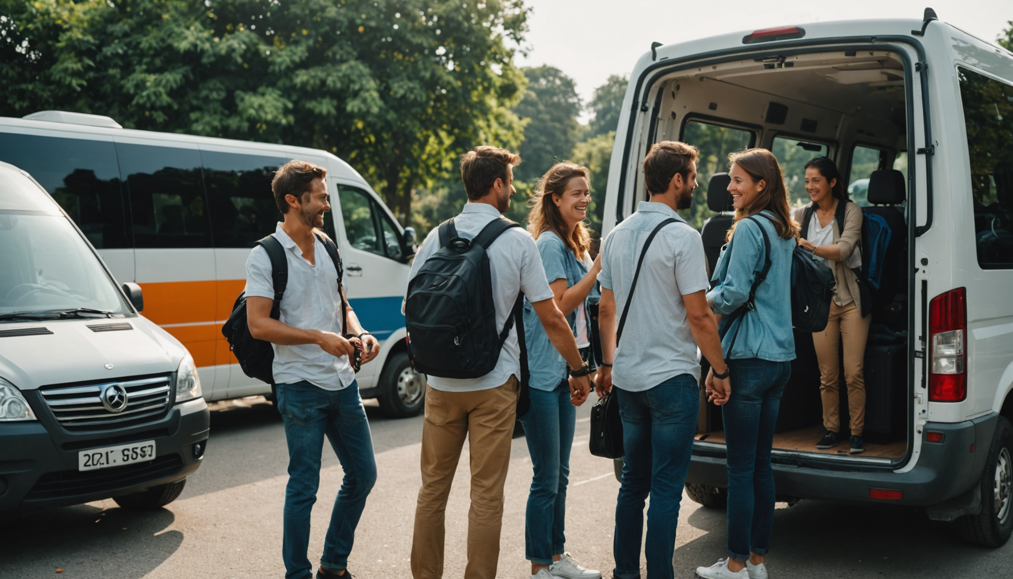 Illustration : bilité de modifier l'itinéraire en cours de voyage — louer un minibus 20 places avec chauffeur pour partir en vacances