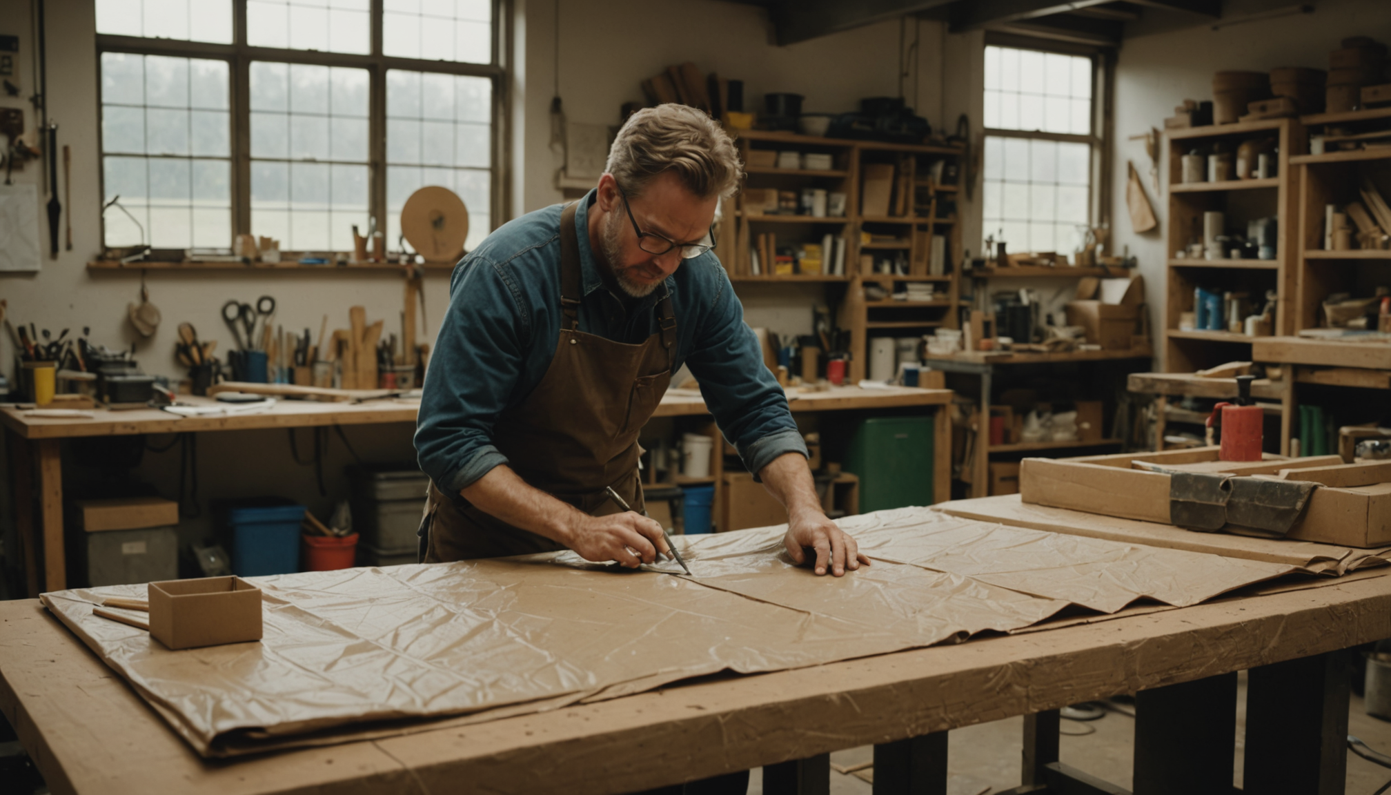 bâche transparente sur mesure : guide complet pour bien choisir — pour les formes complexes, créez un patron en