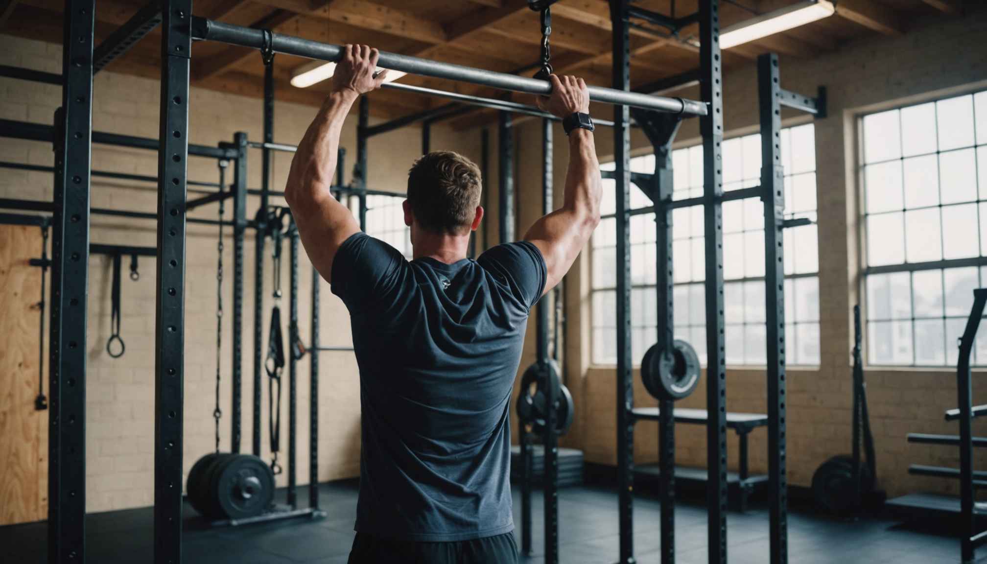 Illustration : concentrez-vous sur la sécurité : barres de sécurité — choisir une cage crossfit adaptée à votre niveau ?