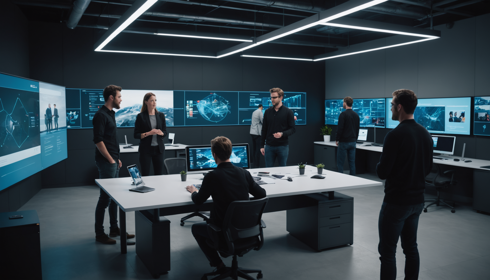 Illustration : les équipes de conception collaborent dans des espaces — l'innovation qui transforme le monde des affaires