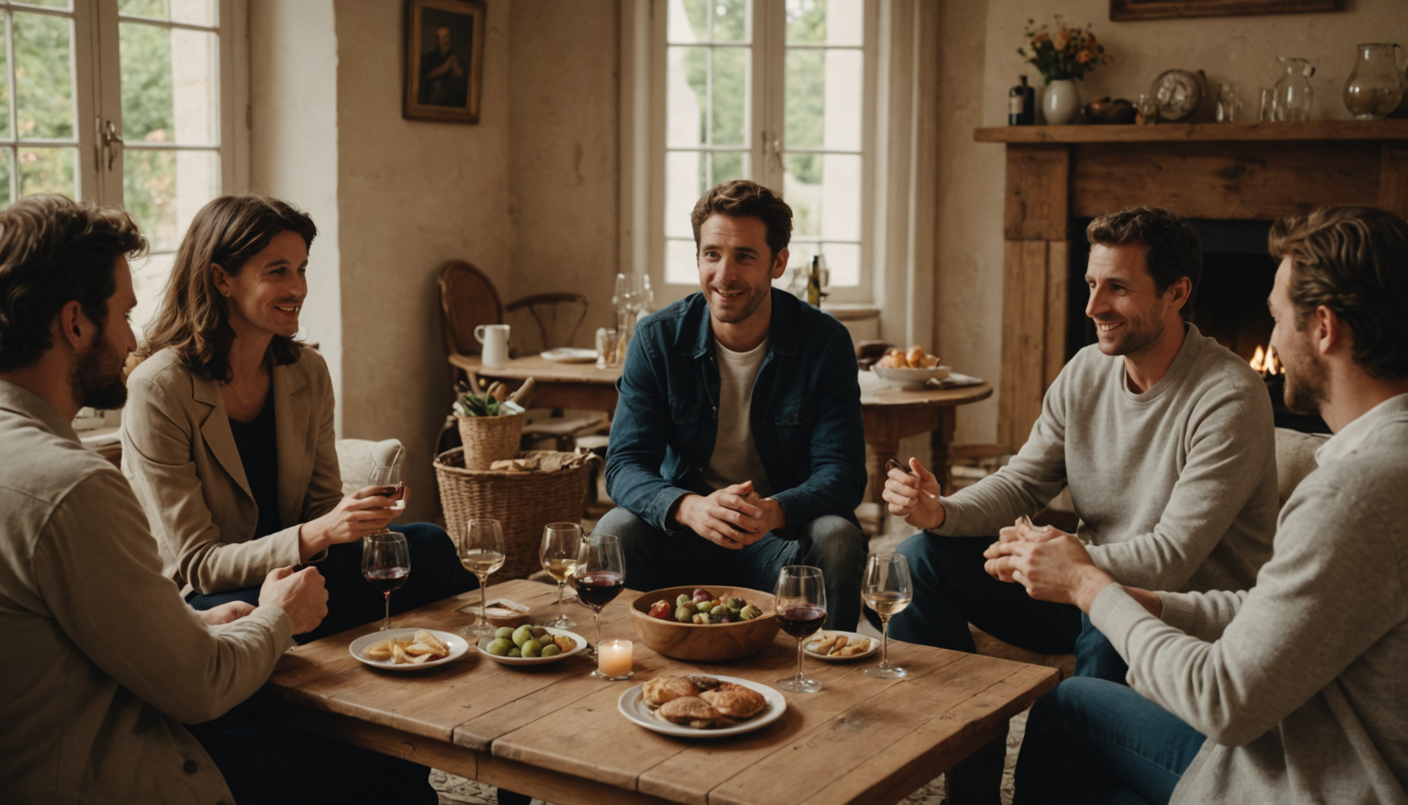 Illustration : cette philosophie s'applique également aux relations sociales. recevoir — art de vivre et simplicité : l'équilibre parfait français