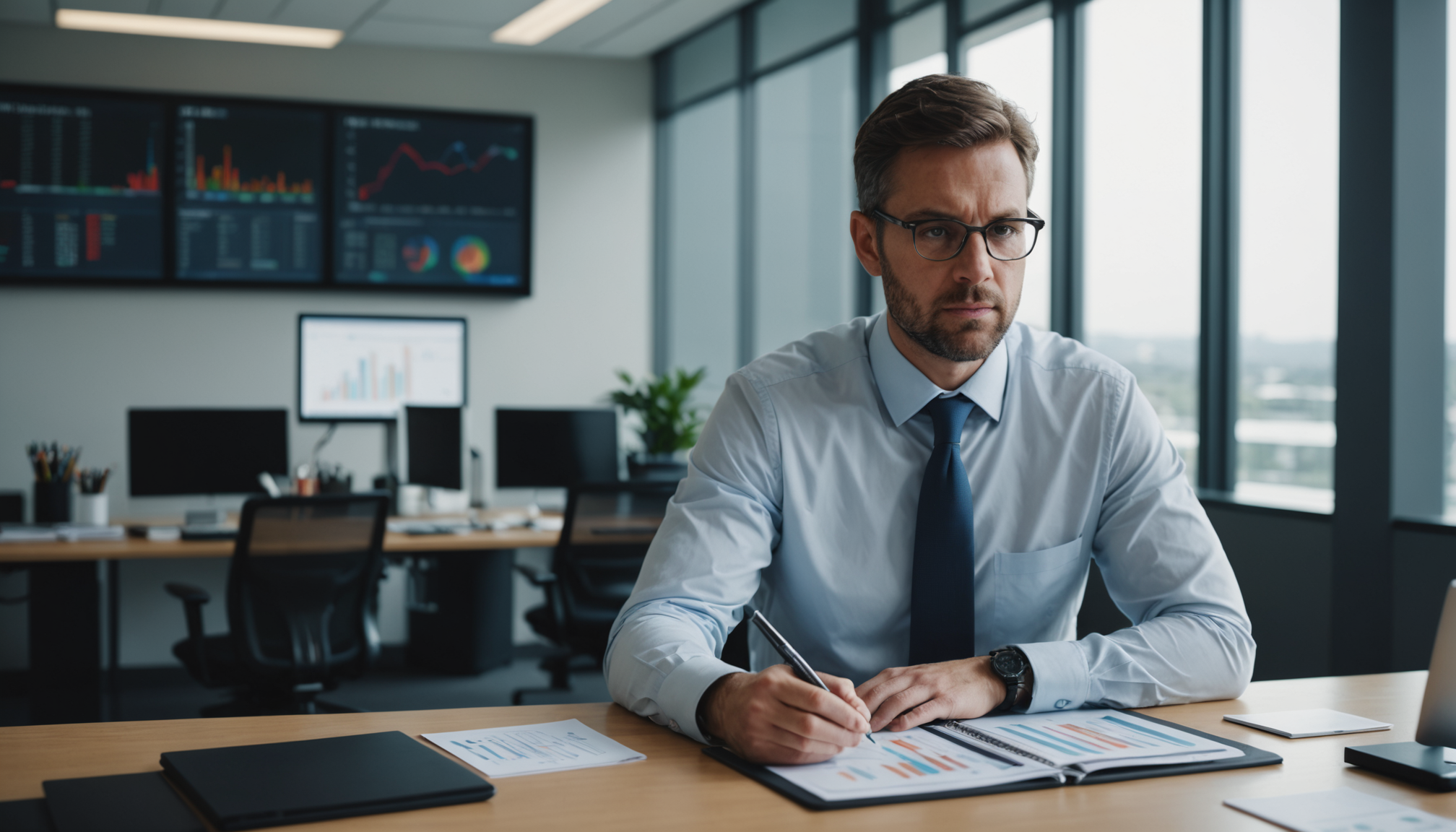 Illustration : un tableau de bord stratégique centralise ces informations — stratégies gagnantes : innover pour se démarquer en affaires